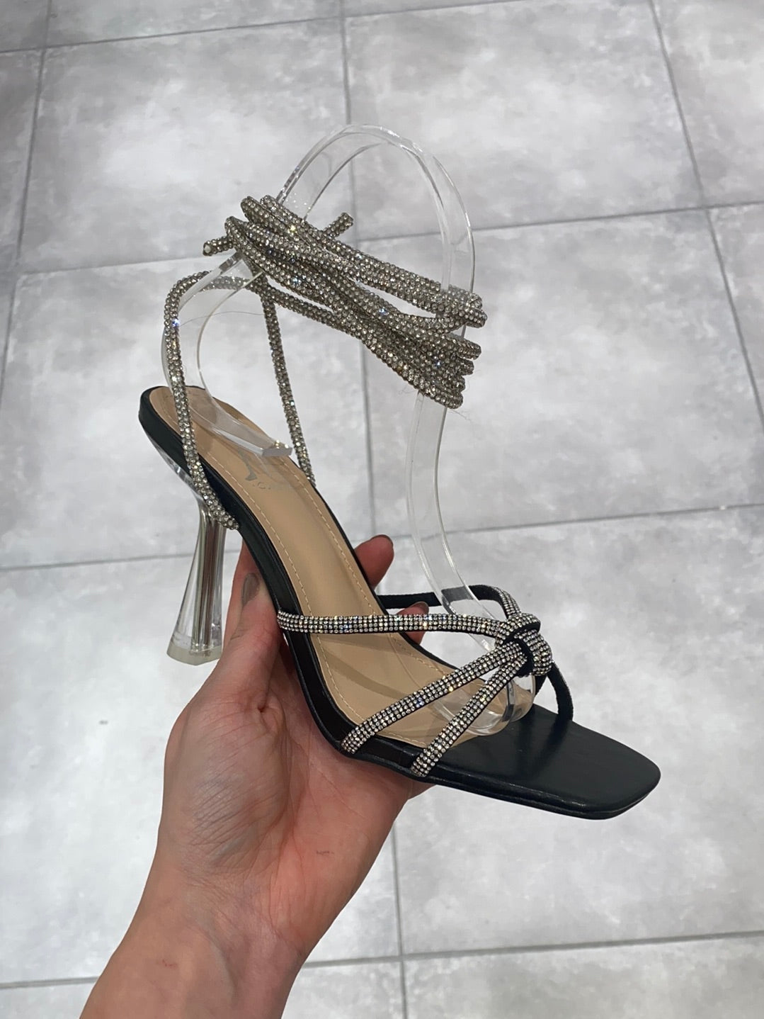 Stilettos with bling laces