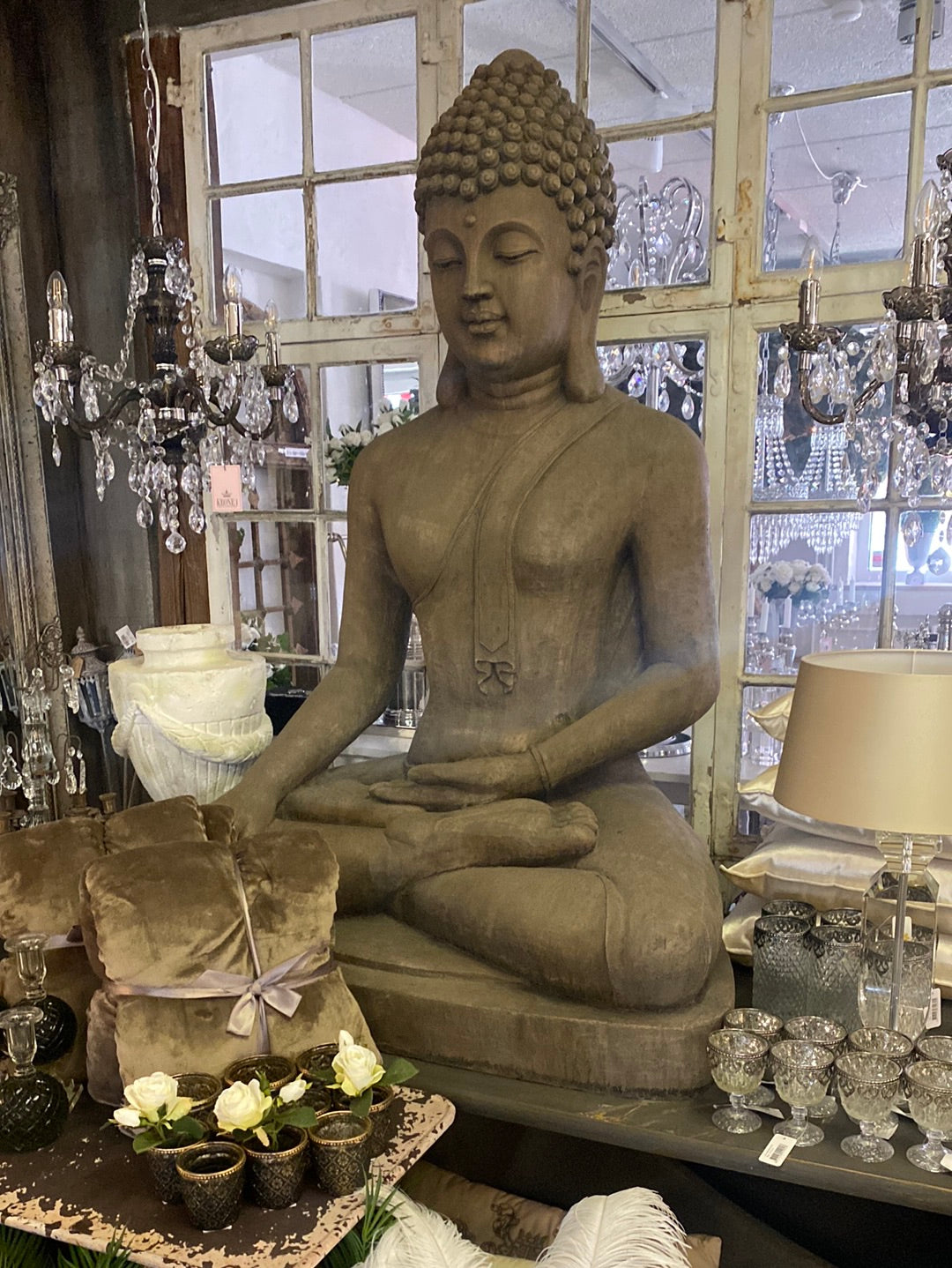 Large plaster Buddha