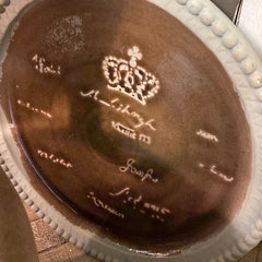 Large dish with crown detail