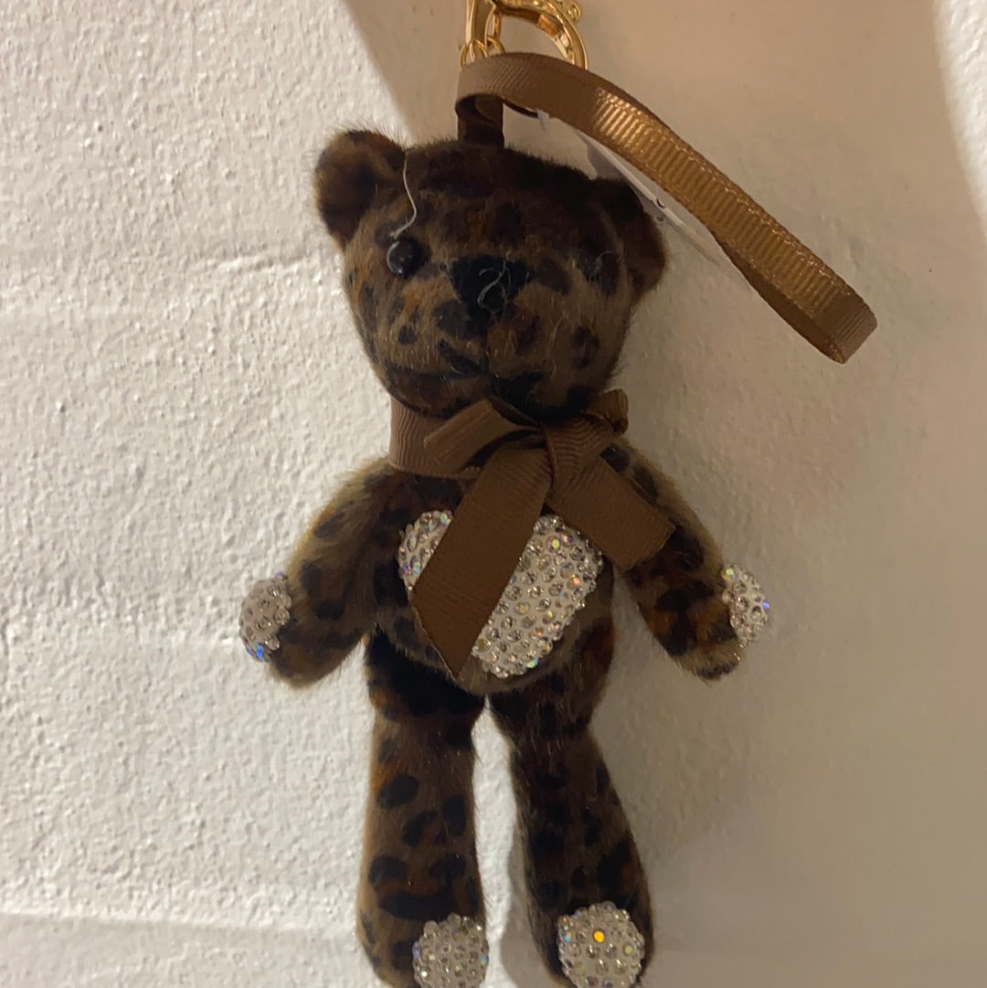 Key ring teddy bear leo brown