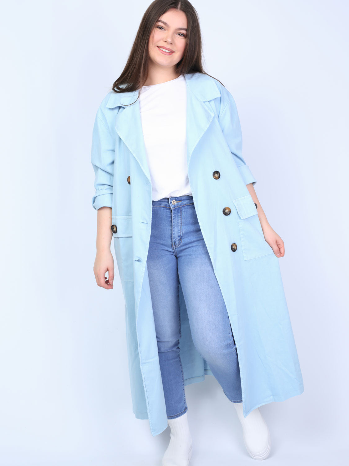 Long coat with buttons