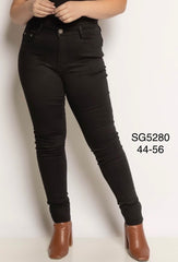 Jeans with classic fit plus size black