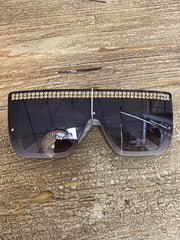 Solbriller m. blingstribe øverst by Krone 1