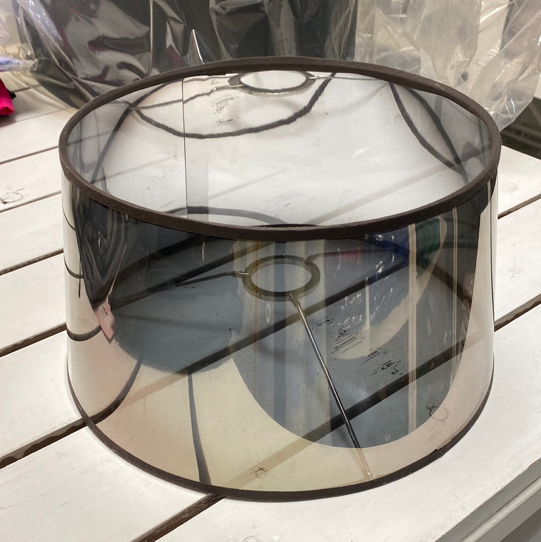 Lampshade transparent gray black 25x16x30cm