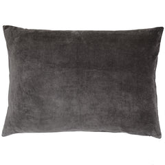 GRAY VELVET CUSHION 50 X 70 CM