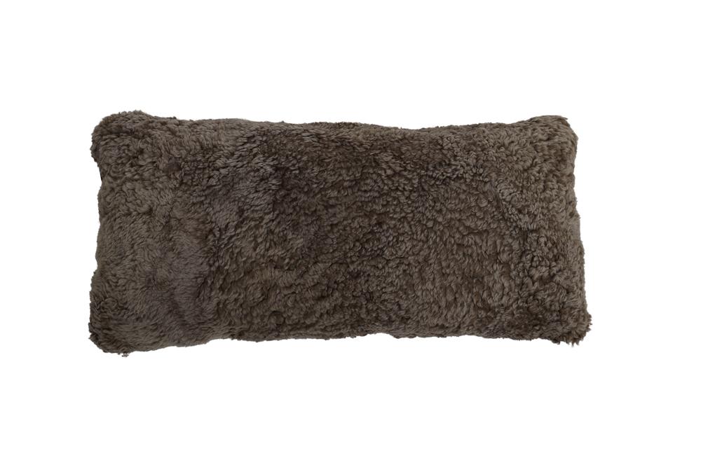 Double sided Cushion, New Zealand, curly. SW Size: 30x60 cm taupe