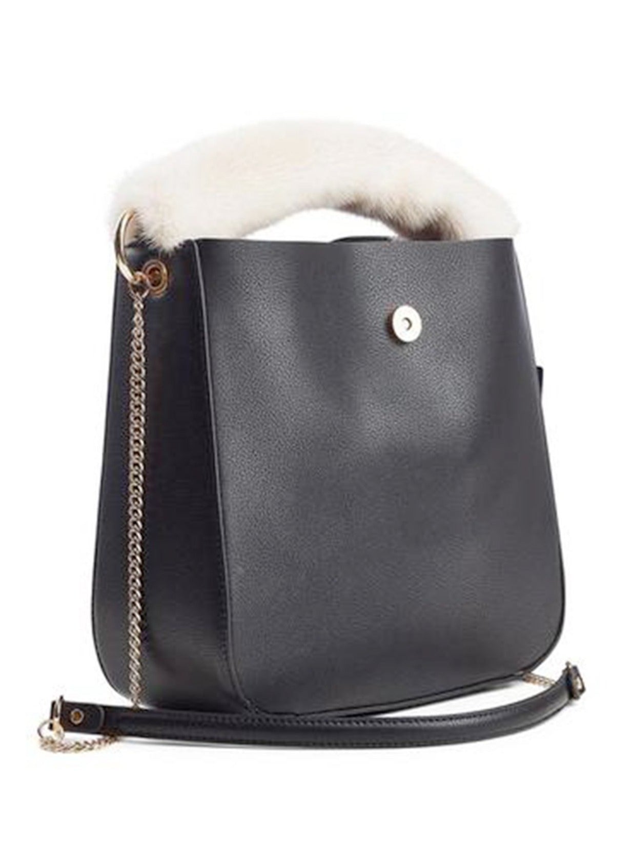 Krone 1 - Bag strap with zipper in mink