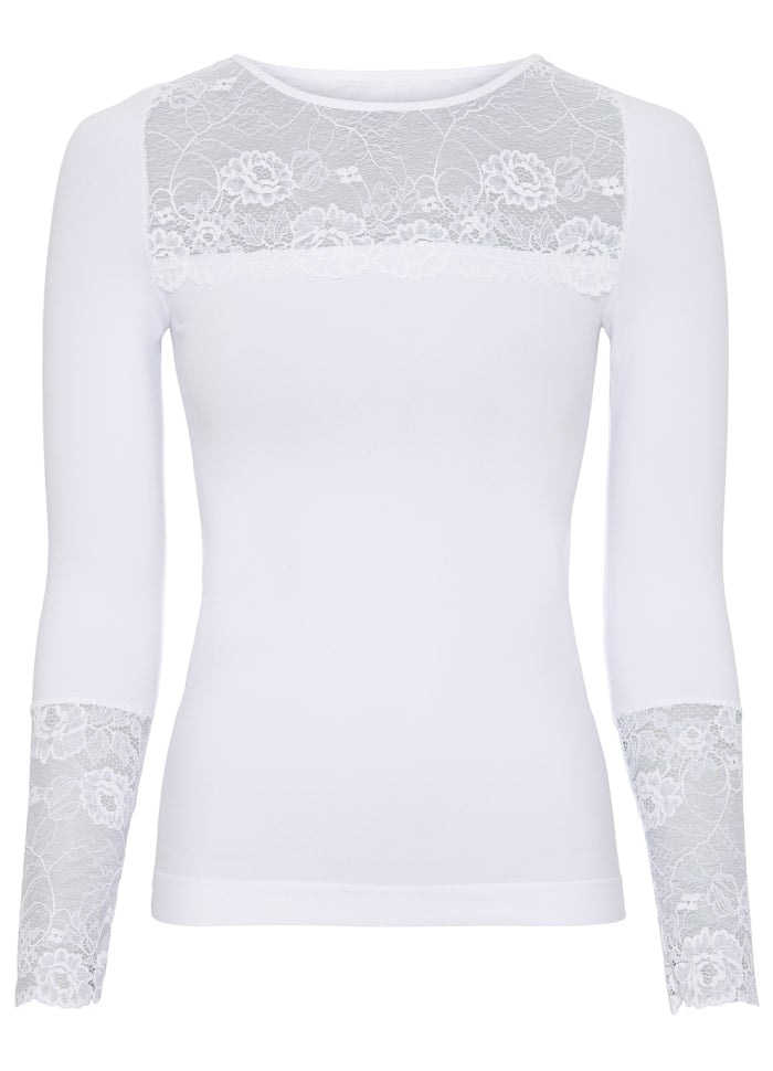 Tim &amp; Simonsen Nancy Blouse lace chest LS