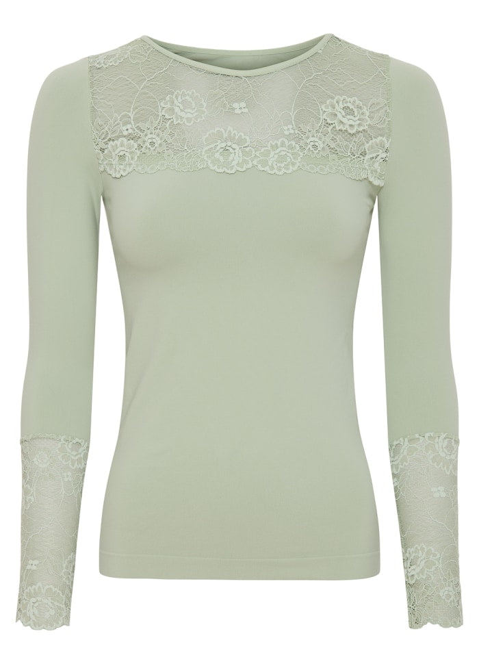 Tim &amp; Simonsen Nancy Blouse lace chest LS