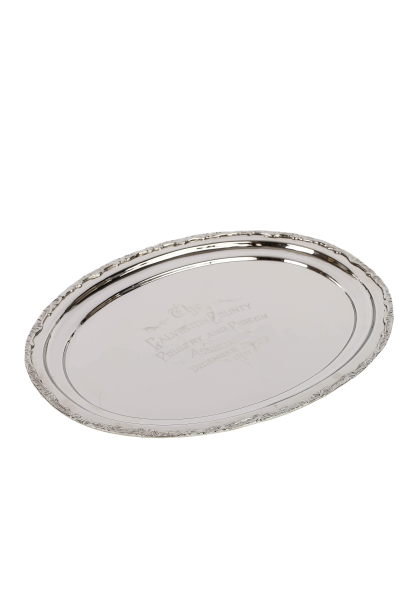 Tray oval w / border 41 x31 x2