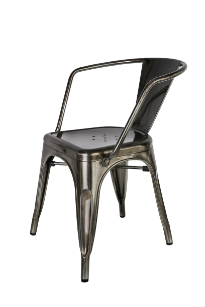 Metal chair H70cm W52.5cm