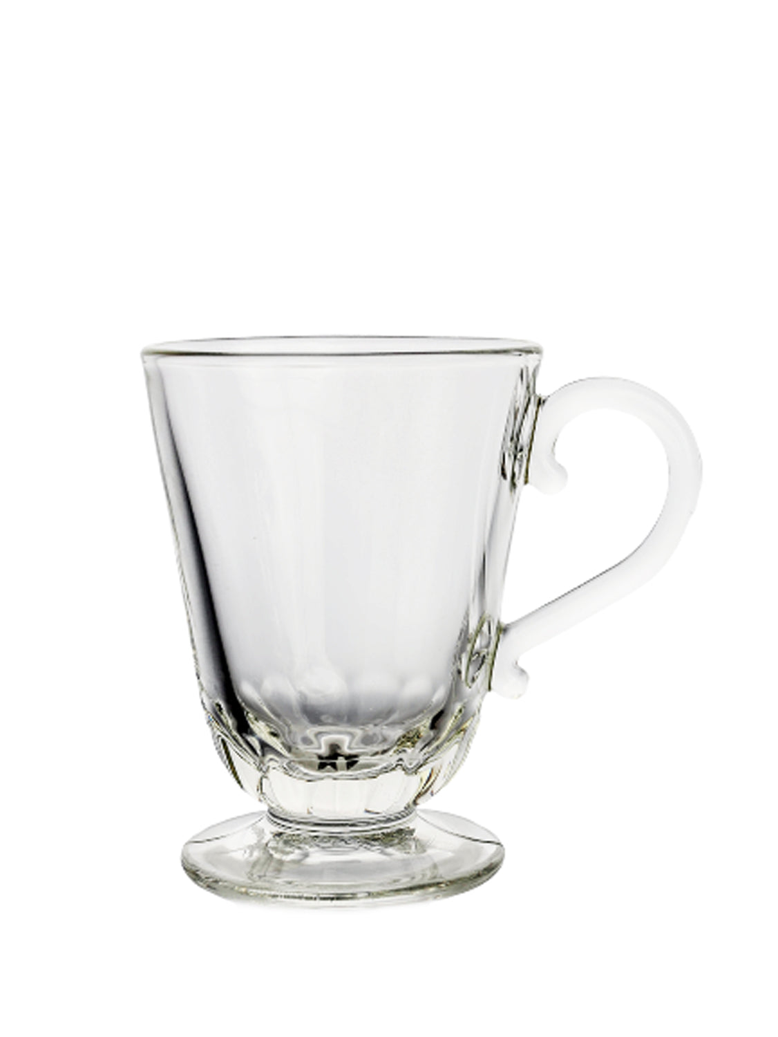Glass cup with handle