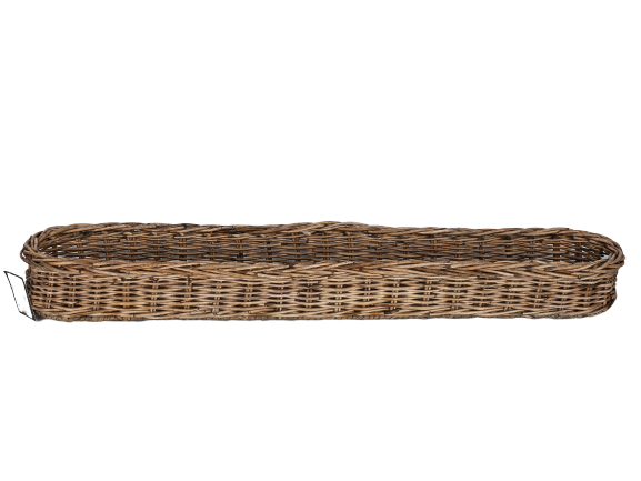 Braided oblong bread basket large